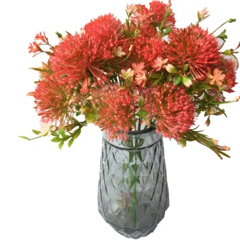 

5pcs soft plastic dandelion flower Five Heads/bunch artificial flowers Fake Hydrangea flowers 4 Colors