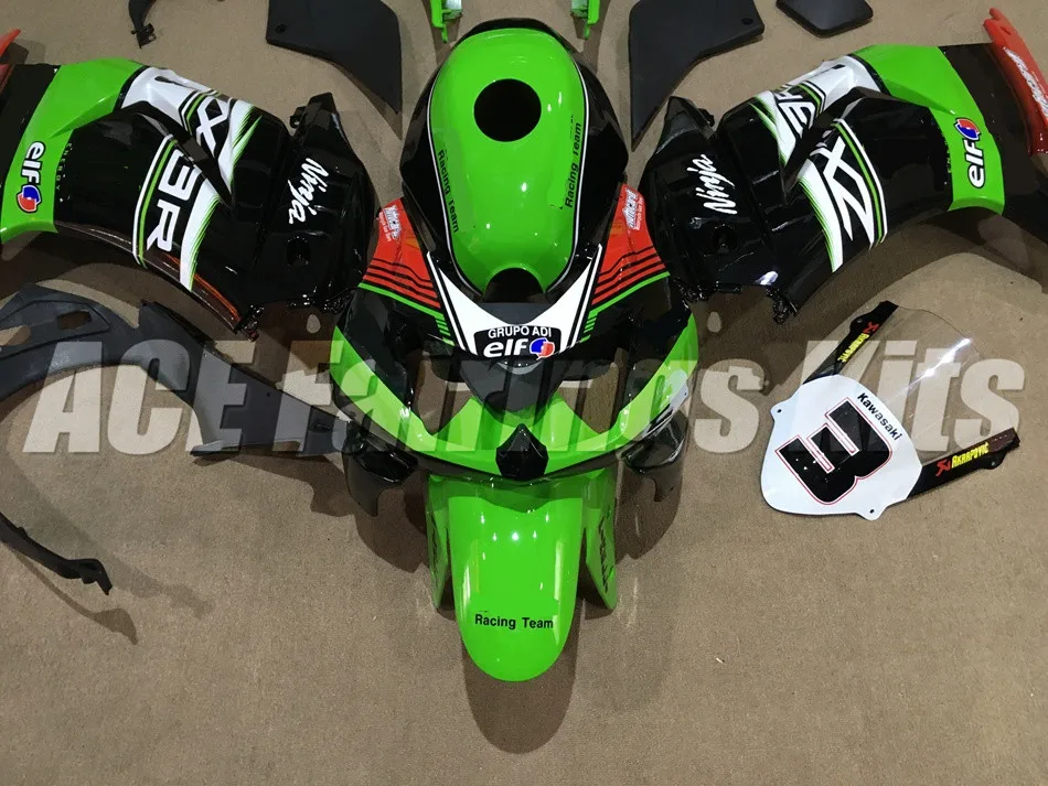 Инжекционный обтекатель антиблокировочной системы комплект для Kawasaki ninja250 2008- EX250 250 2008 09, 10, 11, 12, 13, 14, Обтекатели+ крышка бака красного и зеленого цвета
