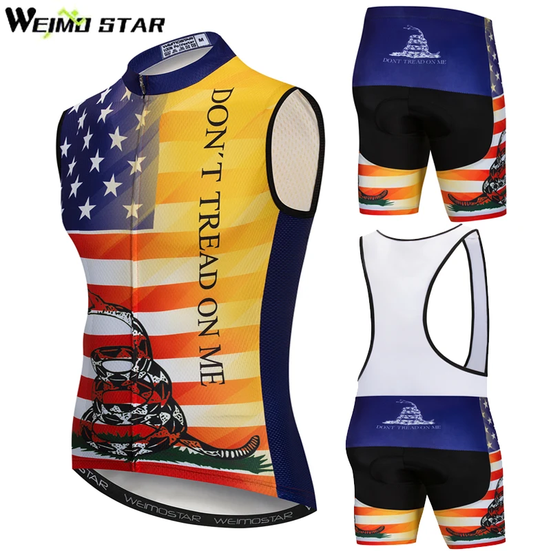 USA Cycling Jerseys Sleeveless Sets Cycling Clothing Mountain Road MTB