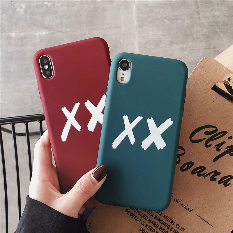 

For Coque iPhone 6S 6 S 7 8 Plus Case Silicone Simple XX Sign Phone Case For iPhone X XS MAX XR 7Plus 8Plus Soft TPU Cover Coque