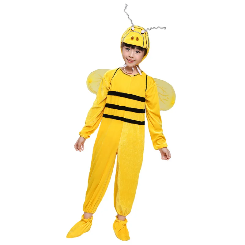 Boy Girl Yellow Bee Costume Kids Children Animals Cosplay Costumes Carnival Party Halloween Christmas