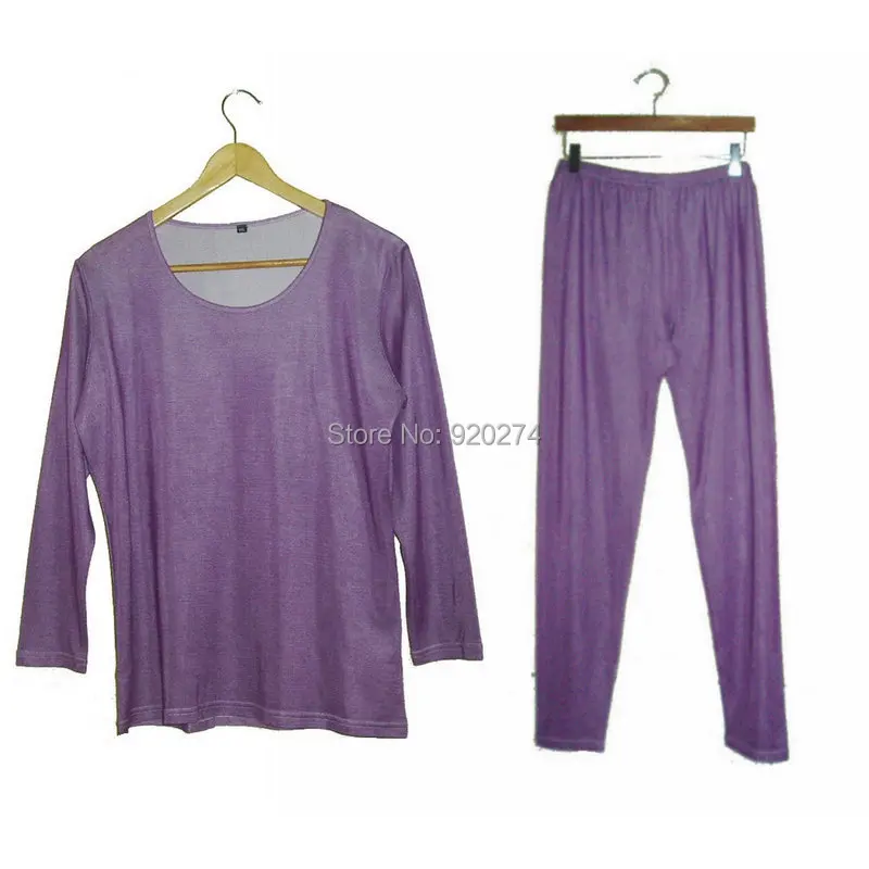 free shipping women 90silk underwear thick silk thermal set XXL big