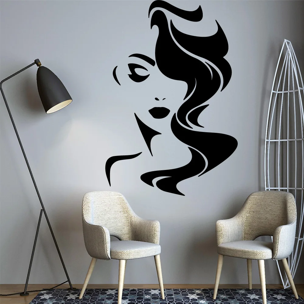 

Morden Sexy Women Beauty Salon Vinyl Wall Decals Home Decor For Girls Bedroom Living Room Art Wallstickers