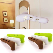 Quarto maçaneta da porta de silicone manga dos desenhos animados bebê criança acidente proteção suíte porta puxar lidar com luvas 6a0829