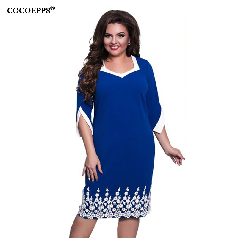 

New 2018 Women Dress Plus Large Big Size Square Collar Print Sexy Party Office Dresses Vintage Elegant Loose Women Dress 5XL 6XL