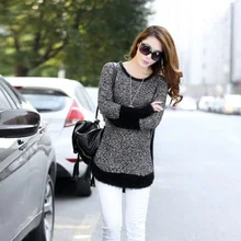 2015 Hitz font b women s b font round neck pullover font b sweater b font