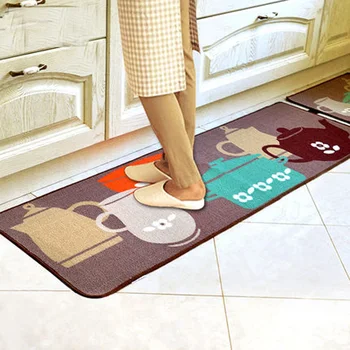 

50*120cm Non-slip Modern Kitchen Doormats Absorption Water Bathroom Mats Large Floor Rugs Bedroom Livingroom Carpet Vintage