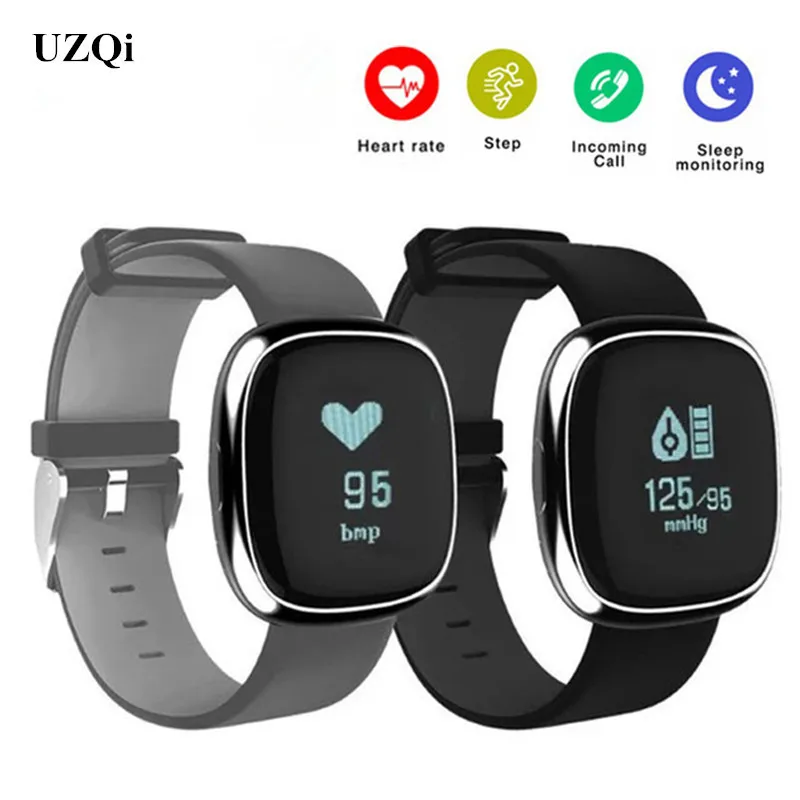 

UZQi Smart Bracelet Watch Heart Rate Fitness Activity Tracker Bracelets Men Woman Bussiness Android Phone Smart Wristbands Watch