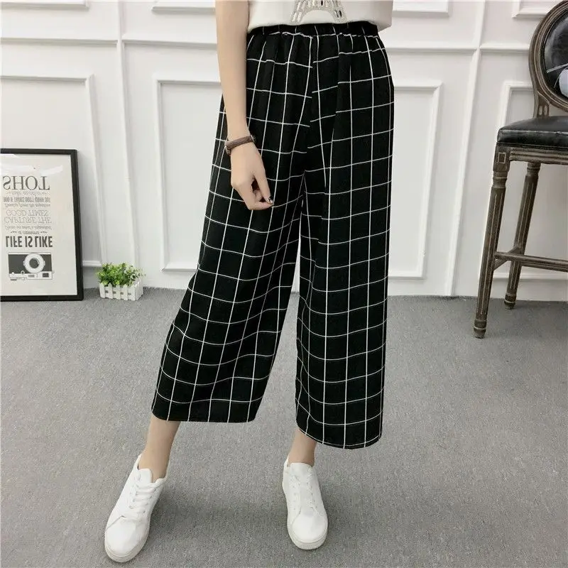 

Wide Leg Pants Women 2018 New Summer High Waist Casual Harem Pants Loose Belt Bow Trousers