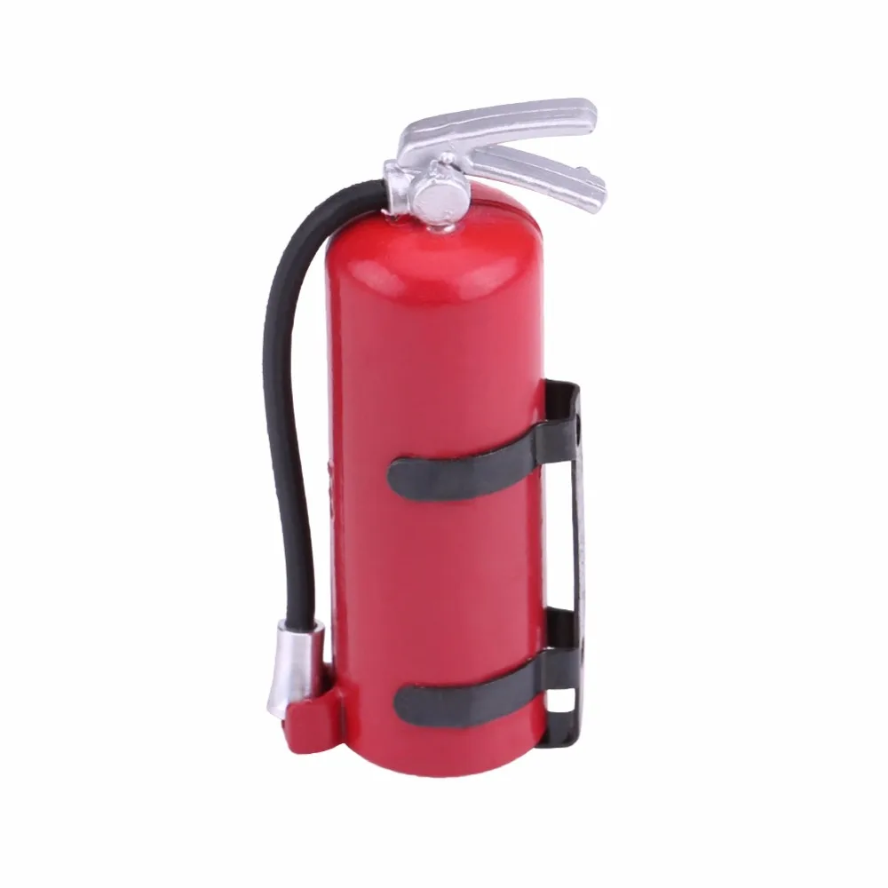 RC Rock Crawler 110  Fire Extinguisher Red Metal Simulation Fire Extinguisher Decoration RC Accessories For 110 RC Crawler Car