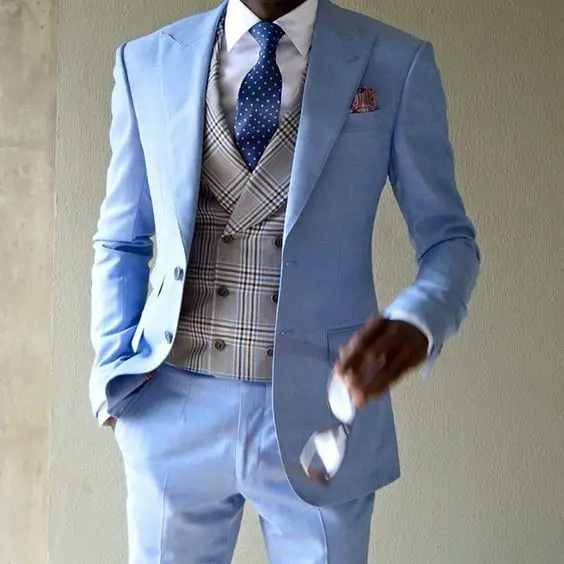 new arrival light blue beach wedding suit 2 pieces groom light blue wedding suits for groom