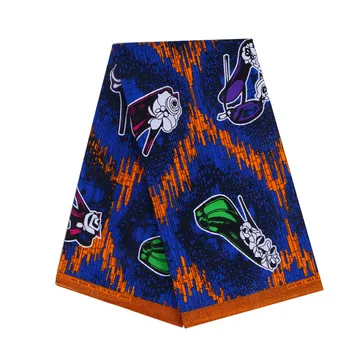 

African Real Wax Fabric for Dress Africa Nigerian Ankara Printed Wax Fabrics Real Veritable Super Block Print Fabric 100% Cotton