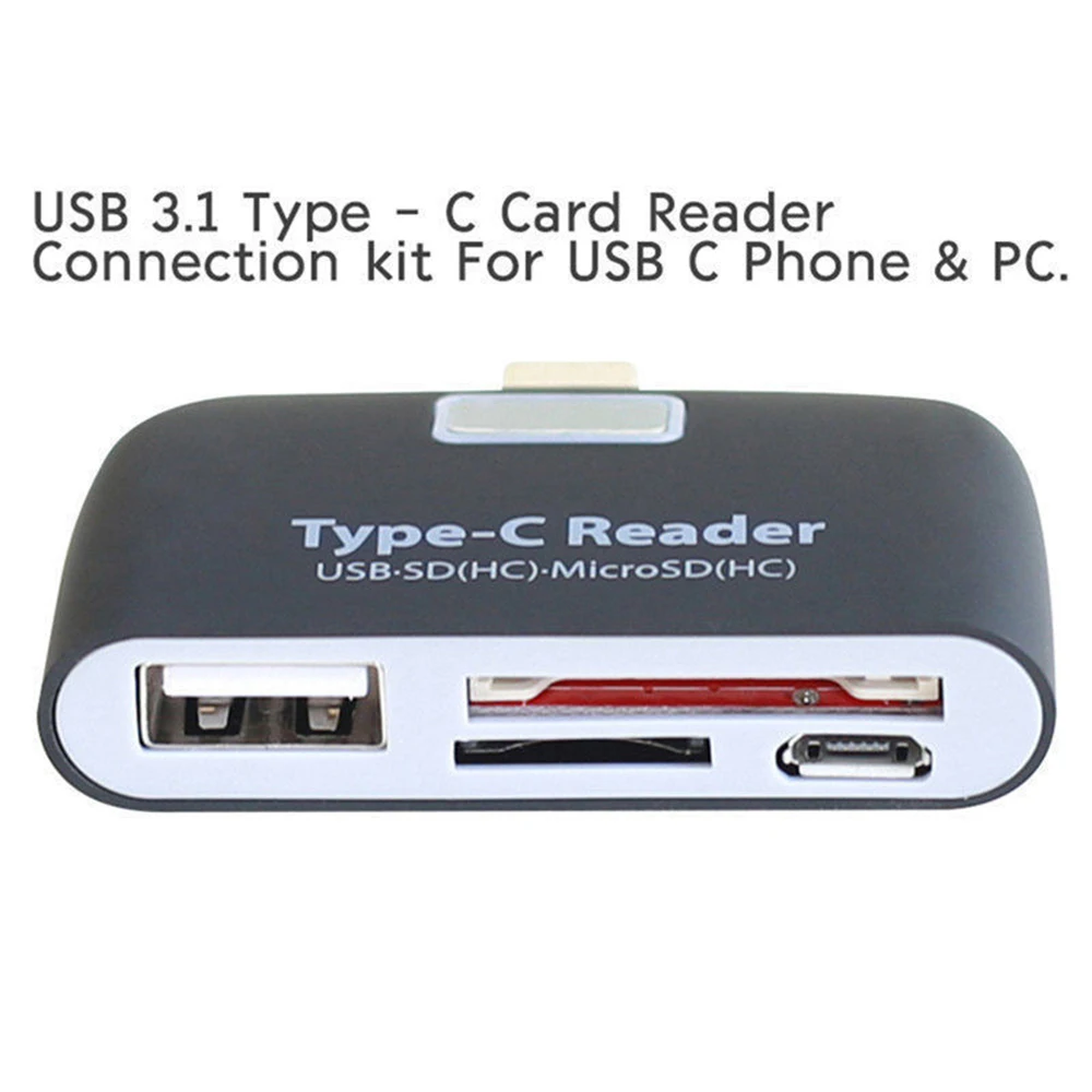 3 в 1 USB 3,1 type C USB-C TF SD OTG кардридер многофункциональный адаптер для карт памяти для Macbook Phone Tablet