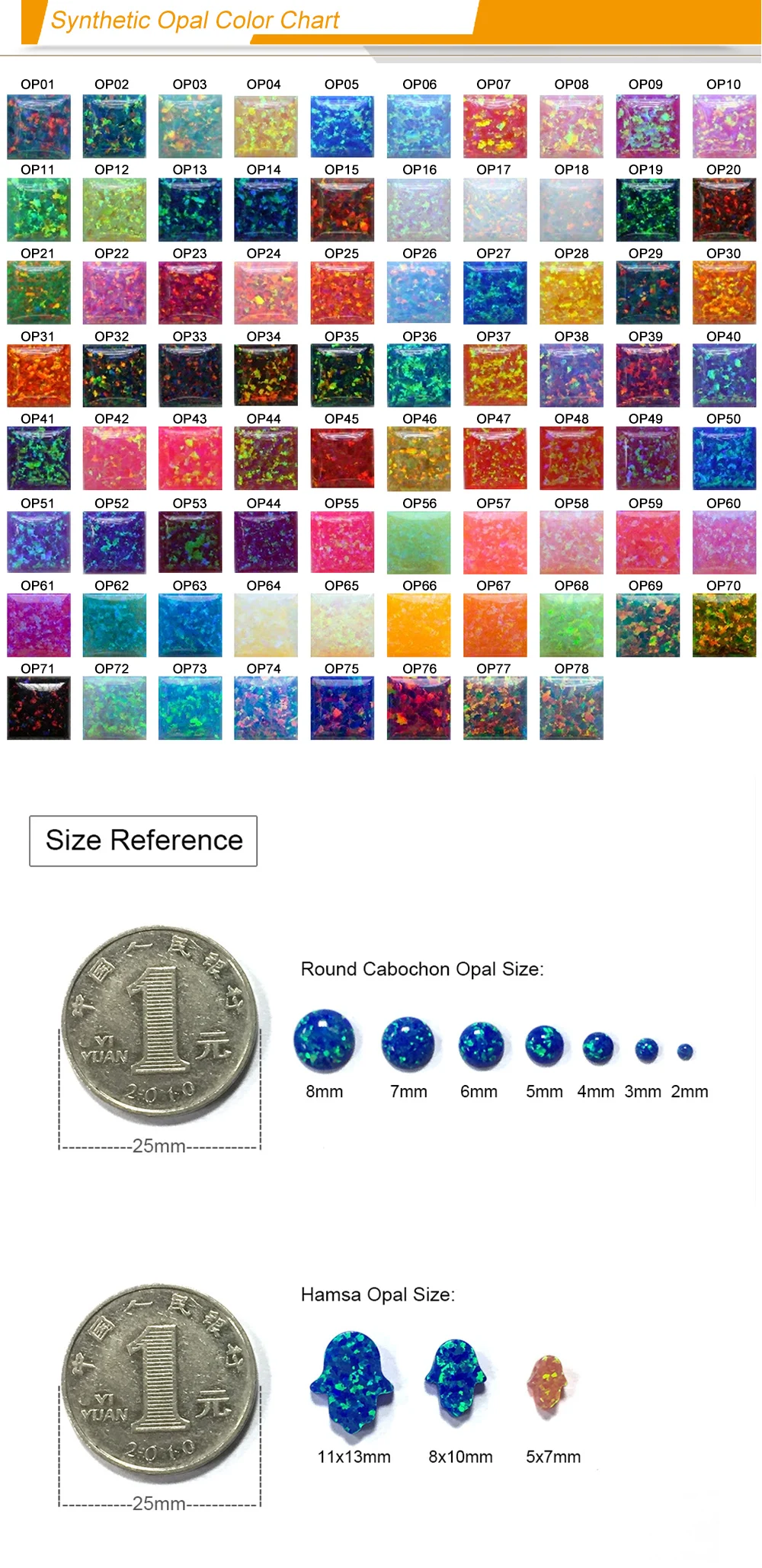 opal color chart