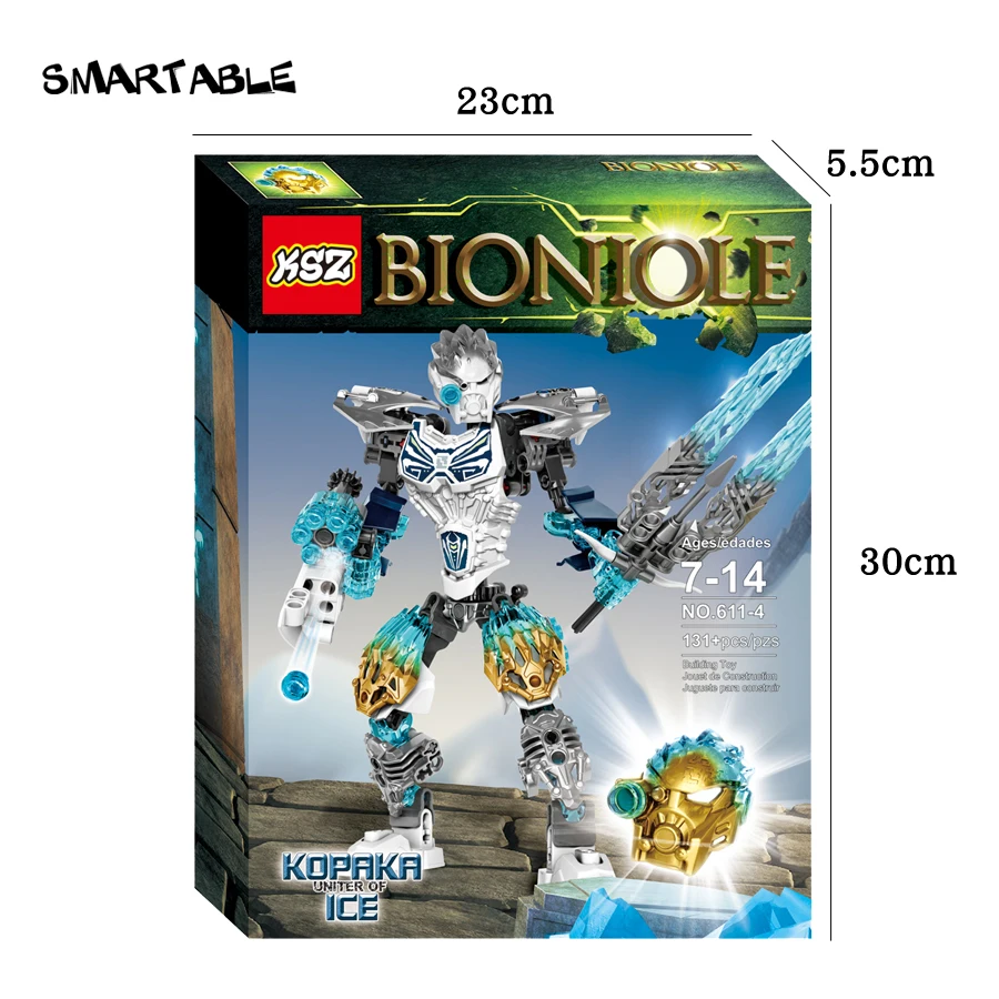 Smartable BIONICLE 131 шт. Kopaka ледяные фигурки 611-4 строительные блоки игрушки набор для детей совместимы со всеми брендами 71311 BIONICLE подарок