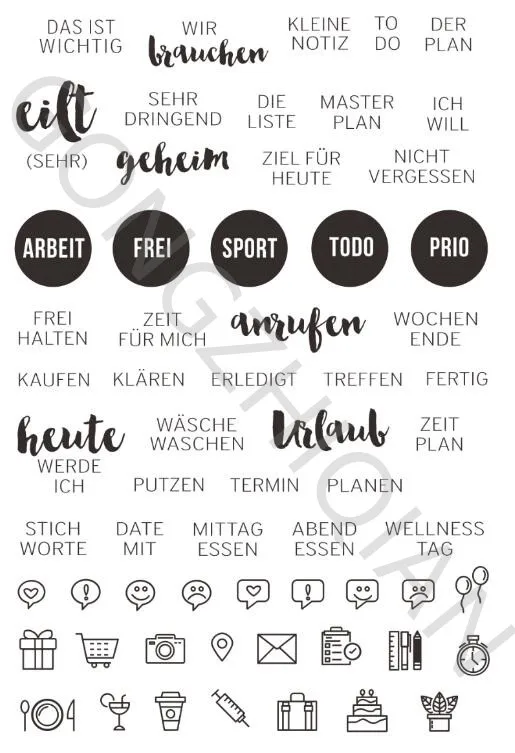

German words Transparent Clear Silicone Stamp/Seal for DIY scrapbooking/photo album Decorative clear stamp sheets A827