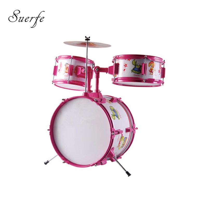 SUERTE высокое качество 3 шт. наборов ударных полиэстер Drumhead розовый цвет детская барабан Ударные Instrumentos Musicais Profissionais