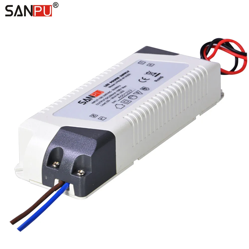 

SANPU SMPS 30W 350mA 85V Constant Current LED Switching Power Supply Driver (20...30)x1W AC/DC 81-105V Transformer for LEDs IP44
