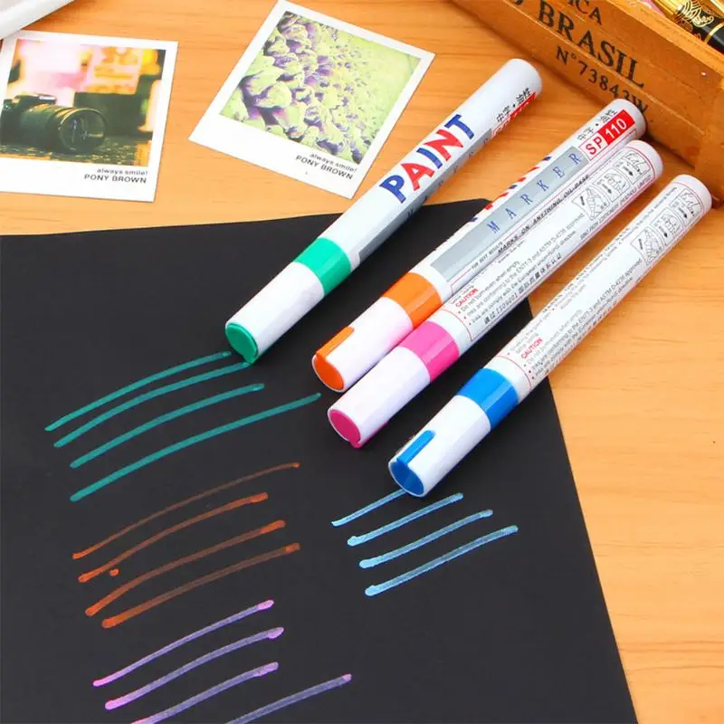Цветной водонепроницаемый маркер для краски, ручка для автомобильных шин, протектор шин, CD металлические перманентные Маркеры Marcador Caneta, офисные школьные принадлежности