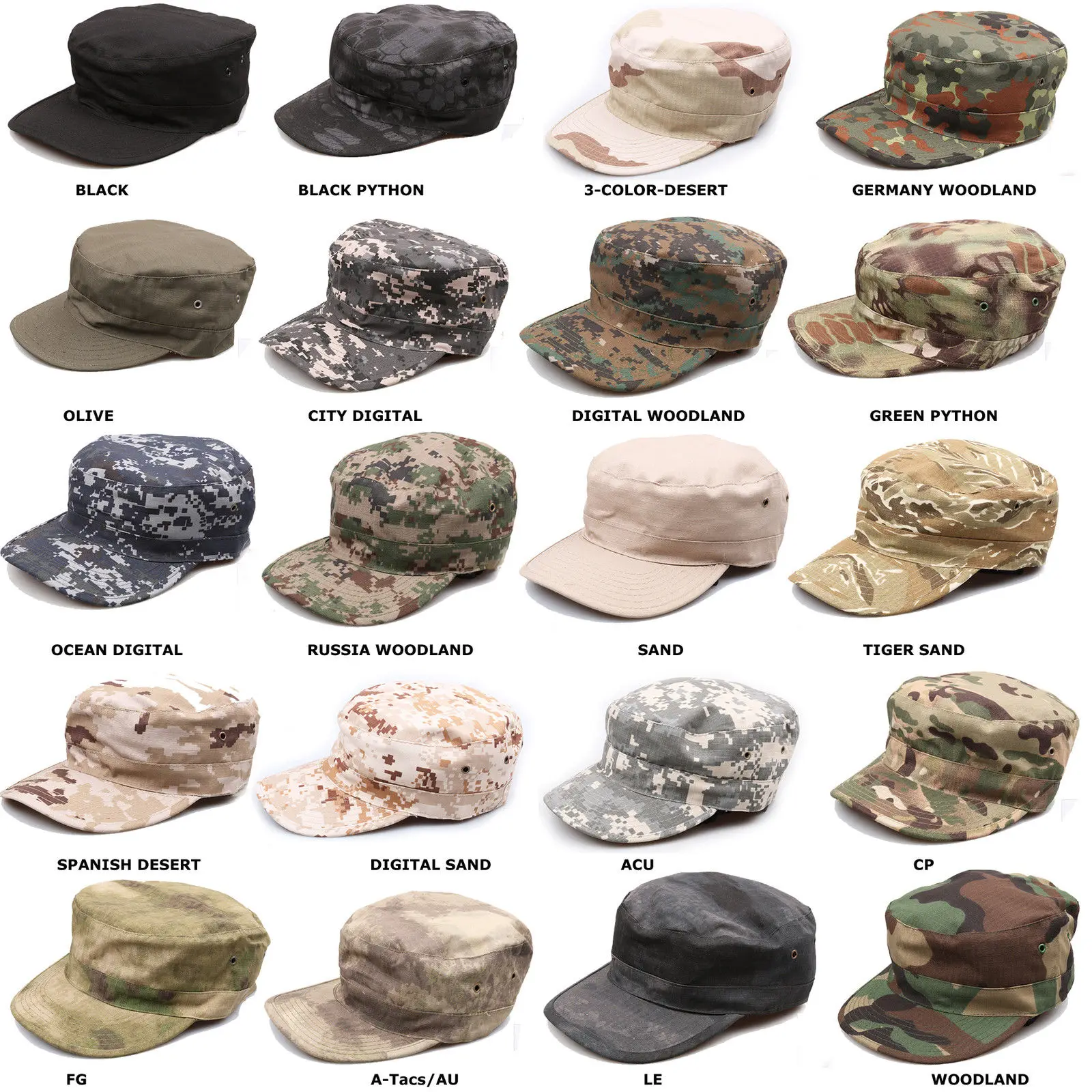 

CLASSIC COMBAT BDU ARMY MILITARY STYLE PATROL HAT COTTON RIPSTOP