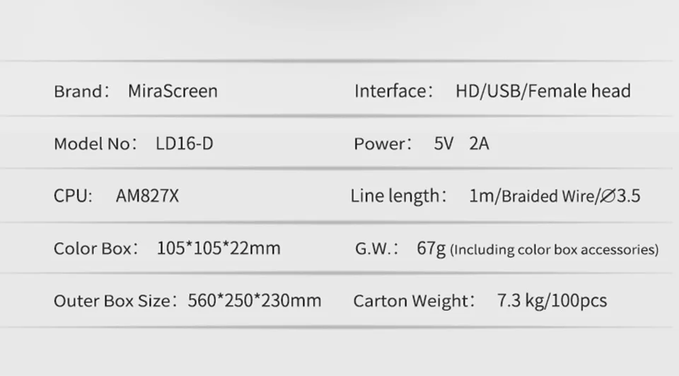 Mirascreen 1080 P USB к HDMI кабель Micro USB/type-C интерфейс Wi-Fi дисплей Dongle поддержка 4 к Совместимость с Android и IOS