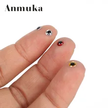 Anmuka 100шт/много Сделай сам 3D Рыболовную приманку глаза глаза 4мм-9мм реалистичные искусственные рыболовные глаз щепка золото Красный Гольян приманки палку