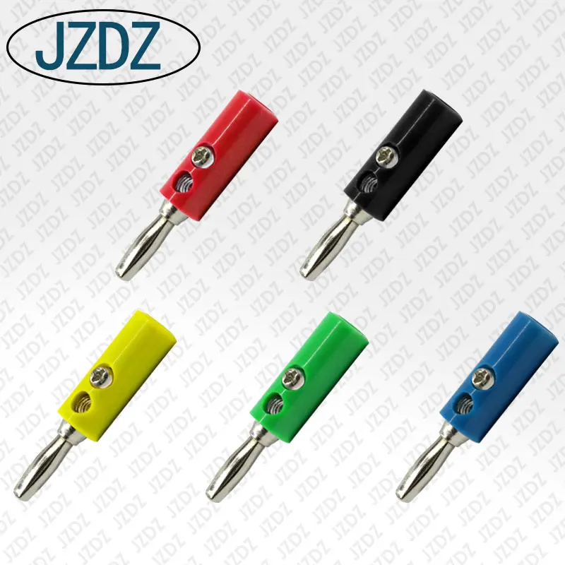 

JZDZ J.10016 10 PCS 4mm banana plug,four - blade weld-free type ,DIY, audio connector adaptor