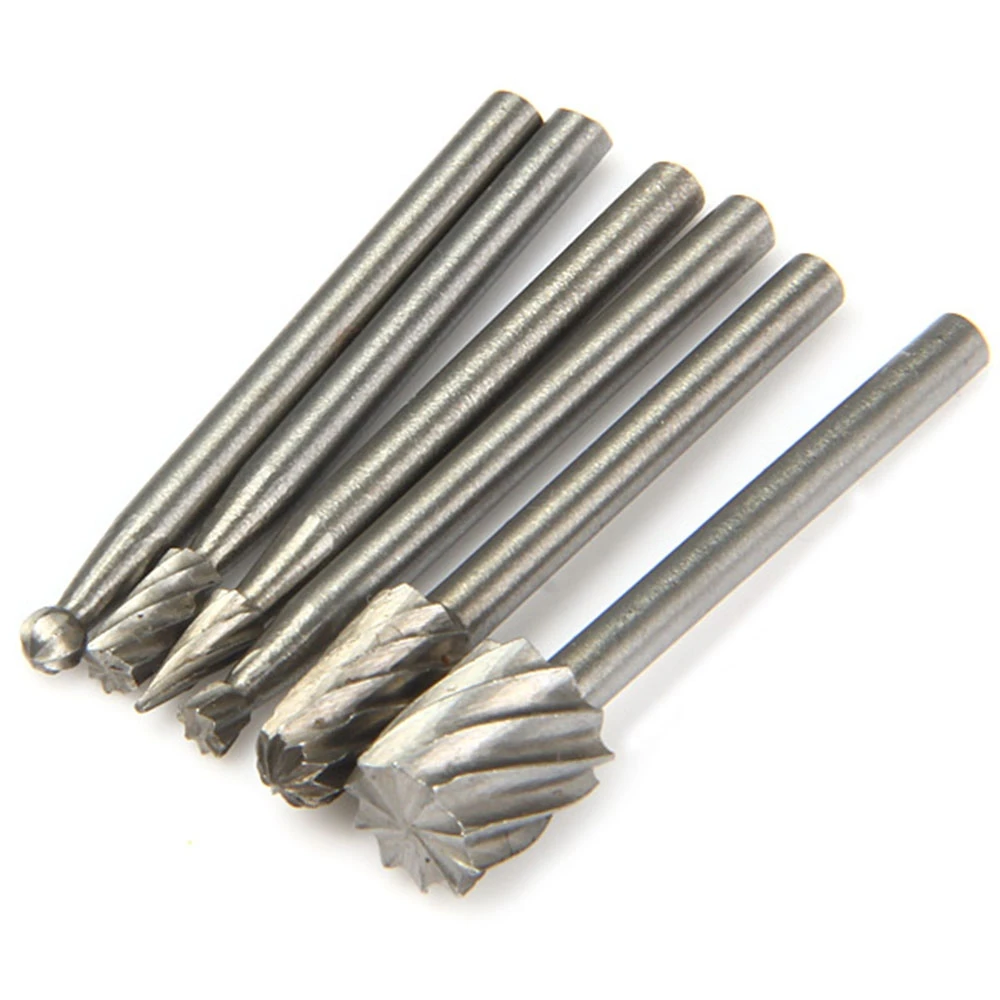 Wlxy 6pcs Tungsten Steel Alloy Rotary File Set Woodwork Cutter Different Shapes Woodworking
