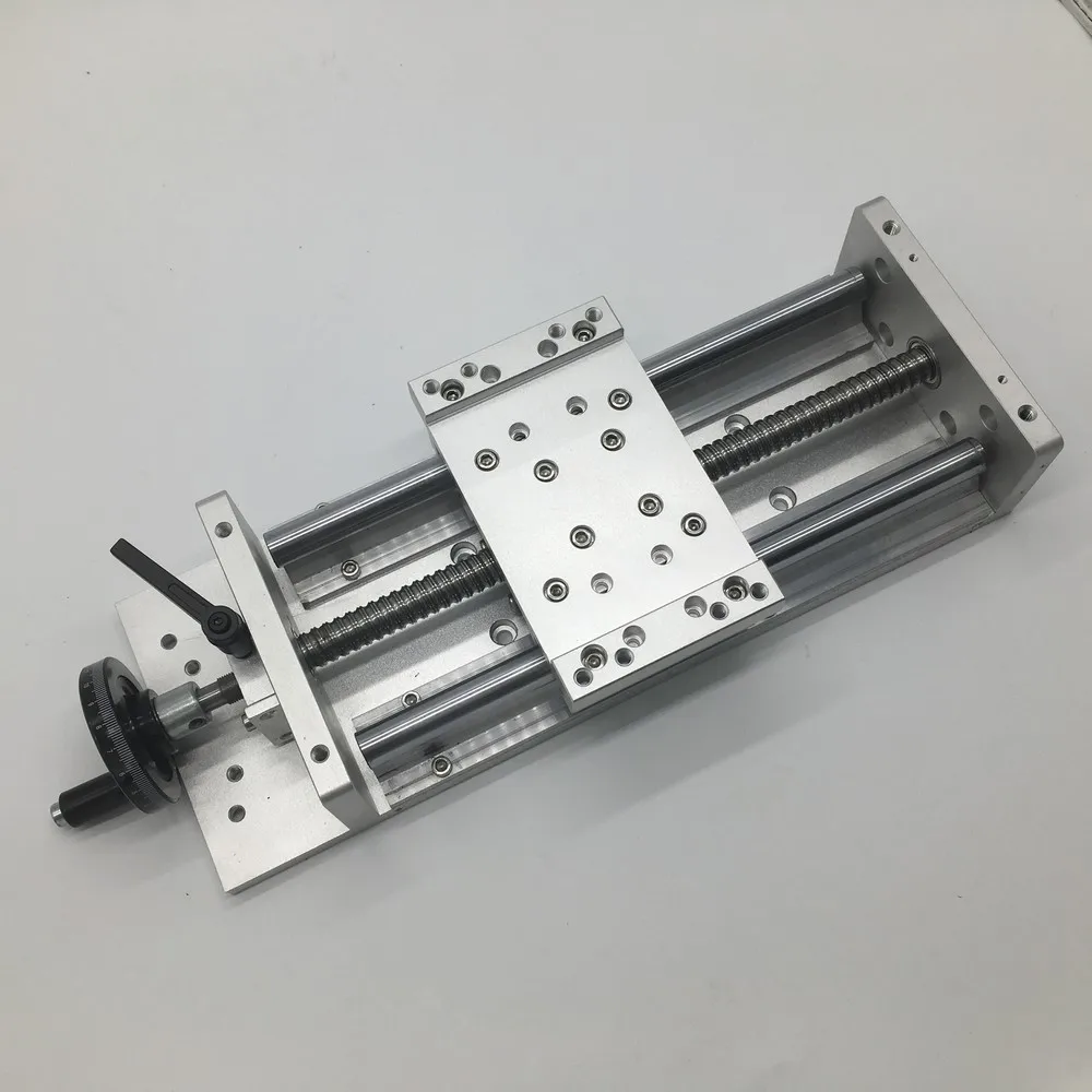 수동 슬라이딩 테이블 300MM 스트로크 12 고하 중 정밀 슬라이드 선형 스테이지 SFU1605 C7 볼 스크류 SBR 가이드 플랫폼