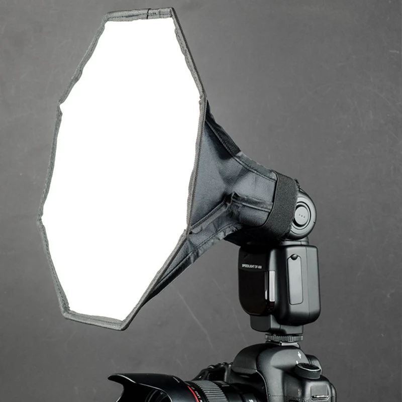 Универсальный 30 см складной восьмиугольник вспышка софтбокс Speedlite диффузор фото студия аксессуары для Canon Nikon sony