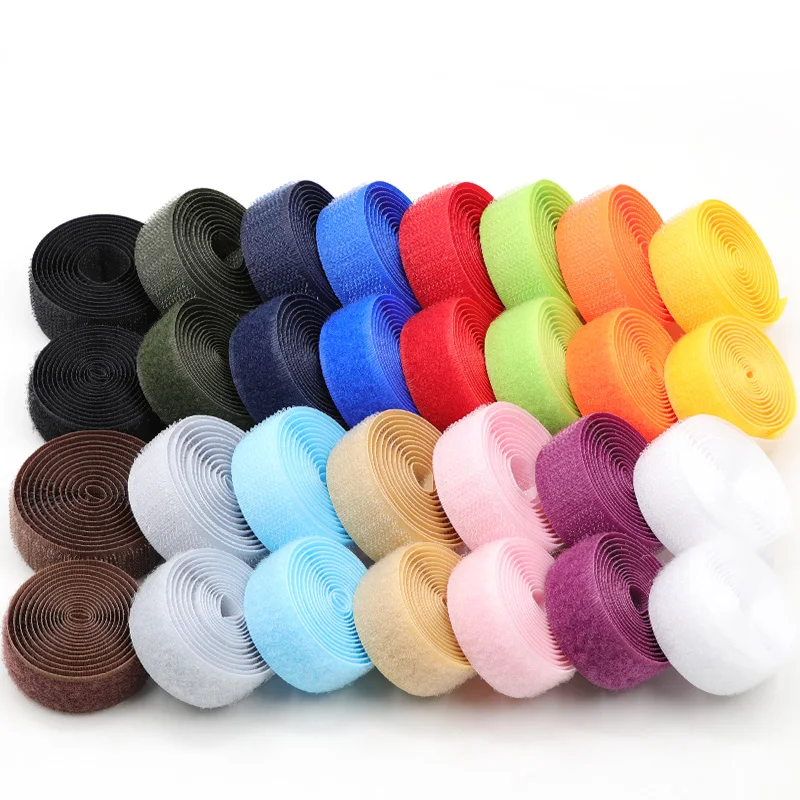 

2 Rolls 2.5cm*2m Magic Tape NO Self Adhesive Fastener Tape DIY Polyester Nylon Hook Loop Fastener Sewing Accessories