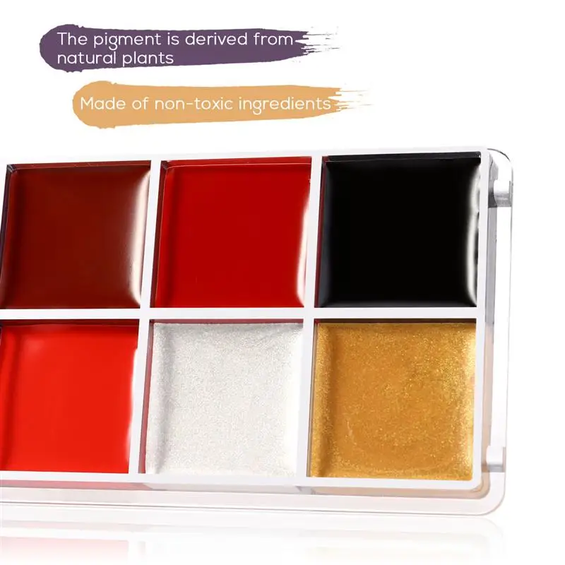 12in1-Farben Gesicht Körper Ölgemälde Art Make Up Halloween Partei-abendkleid Künstler Palette Party Phantasie Make Up Palette