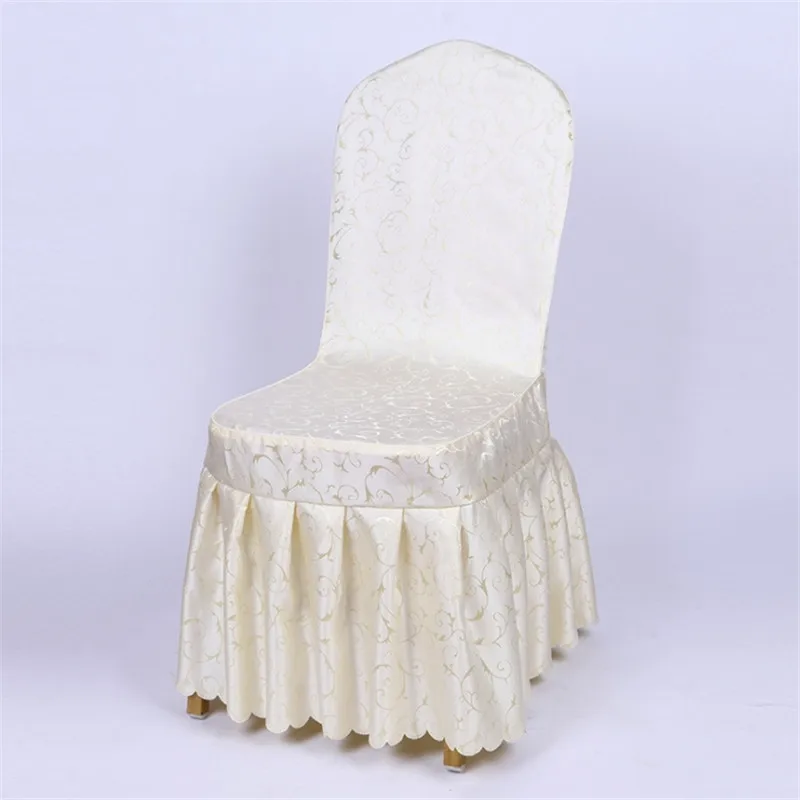 

2019 new style high-quality European banquet chair cover, pure color chair cover