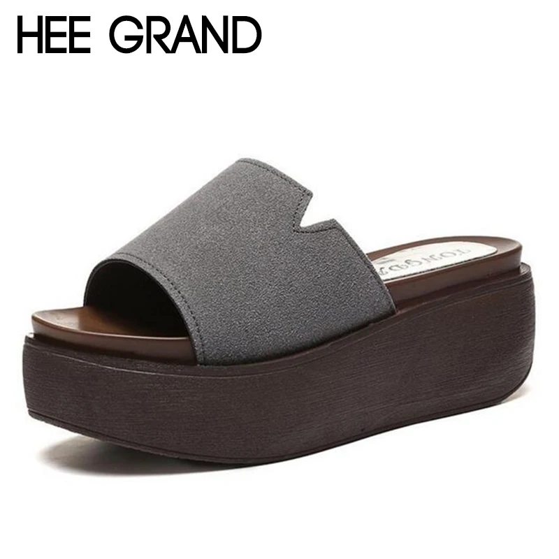 HEE GRAND/2018 г. новые женские шлепанцы на плоской платформе женская модная
