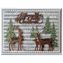 

Christmas Deer Dies Metal Dies Cutting for Scrapbooking album Decorative Embossing Hand-on Christmas Cards Making Craft Dies