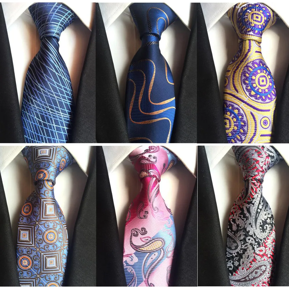 Бренд Ricnais, галстук с узором пейсли для мужчин, Шелковый галстук, дизайнерские модные мужские галстуки 8 см, темно-синий и дед полосатый галстук для свадебной вечеринки
