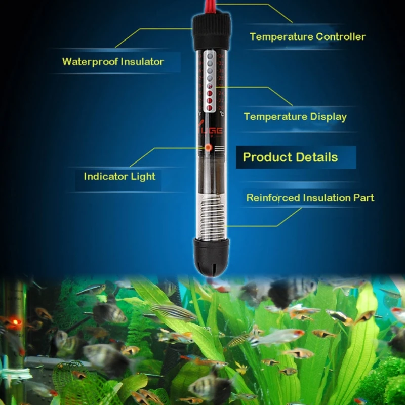 Нагреватель аквариума, автоматический регулятор температуры, погружной водный аквариум