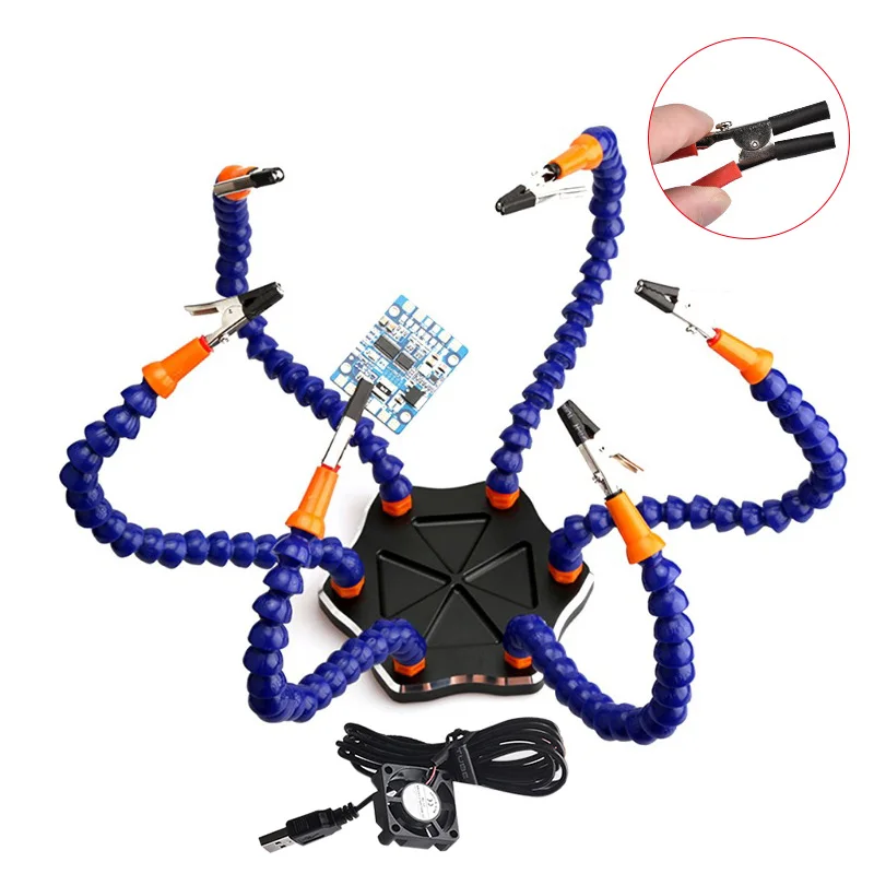 

Helping Hands Third Hand Soldering Tool 6 Flexible Arms Six Arm Soldering Station ALI88