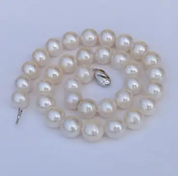 

Jewelry Pearl Necklace Great light FINE JEWELRY 12-14mm rare natural pearl Long Necklace genuine gift box Free Shipping