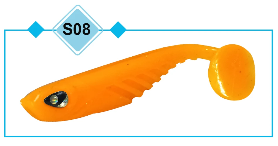 SEAYOU мягкие приманки 90 мм 5,6 г весло хвост червь 10 шт. с 3D голографические глаза резиновая приманка рыболовные черви