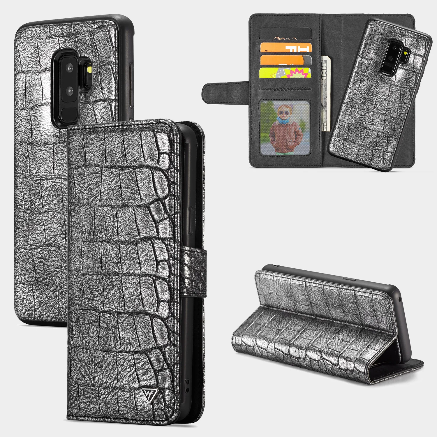 WHATIF для samsung Galaxy S9 S9 Plus S9+ Note 9 чехол Роскошный крокодиловый Змеиный кожаный флип бизнес 2 в 1 кошелек чехол s Обложка сумка