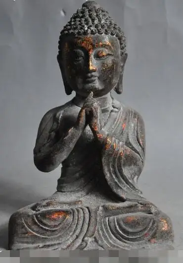 

S3878 tibet buddhism old bronze Sakyamuni Shakyamuni Tathagata Amitabha buddha statue