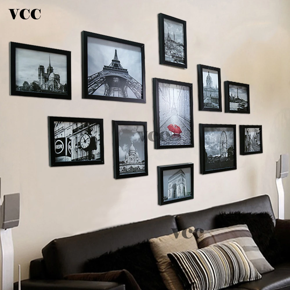 11 piezas marco de foto clásico para colgar en la pared decoración del hogar 7 10 pulgadas boda pareja recomendación negro blanco cuadros marcos regalo 11 piezas marco de foto clásico para colgar en la pared decoración del hogar 7 10 pulgadas boda pareja recomendación negro blanco cuadros marcos regalo