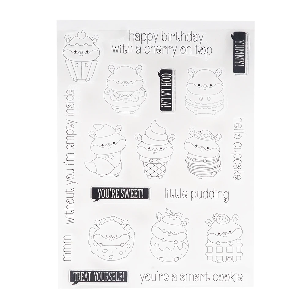 Cookie Ice Cream Clear Stamp for Scrapbooking DIY Photo Album Paper