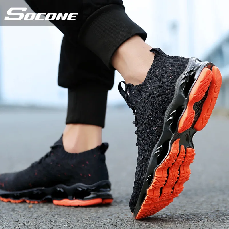 SOCONE Новое поступление Спортивная обувь мужские модные кроссовки Air Sole Laceup