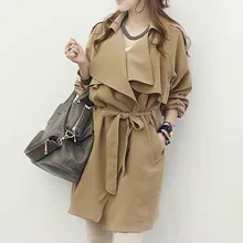 Новинка, Весенняя мода, повседневный женский плащ, длинная верхняя одежда, свободная одежда для леди, хорошее качество