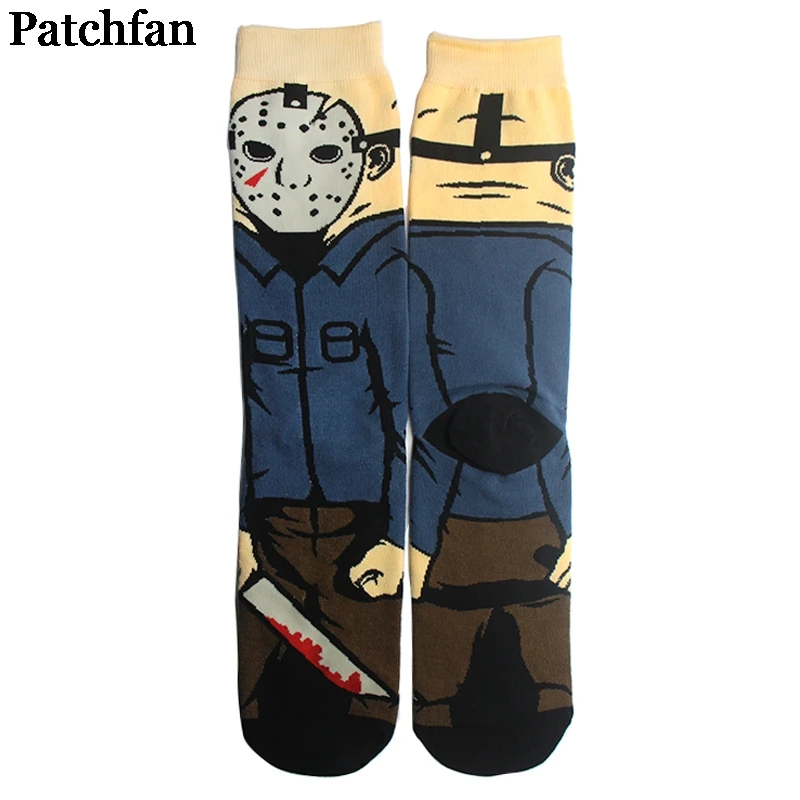 Patchfan Friday the 13th movie забавные женские носки с принтом аниме 90s короткие носки Kawaii Вечерние подарки для косплея украшение A2171