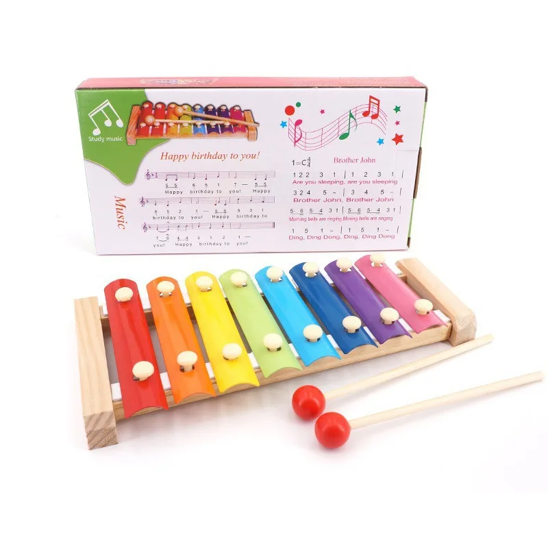 Детские деревянные октавы ручной стук пианино раннее образование детские головоломки музыкальный инструмент игрушка дерево стук пианино