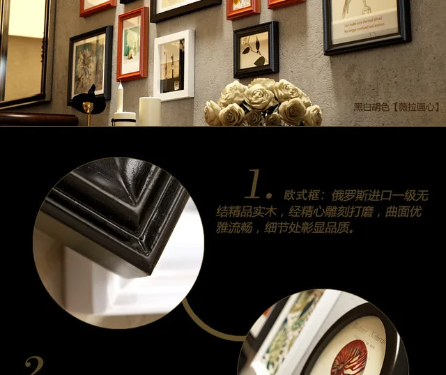 Kit Decorazione Parete Con Cornici E Clip - 42 Pezzi - Multicolore - Foto 10