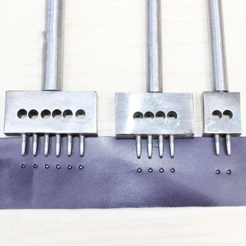 1 Set Spacing Leather Hole Punches DIY Hand Perforated Round Stitching